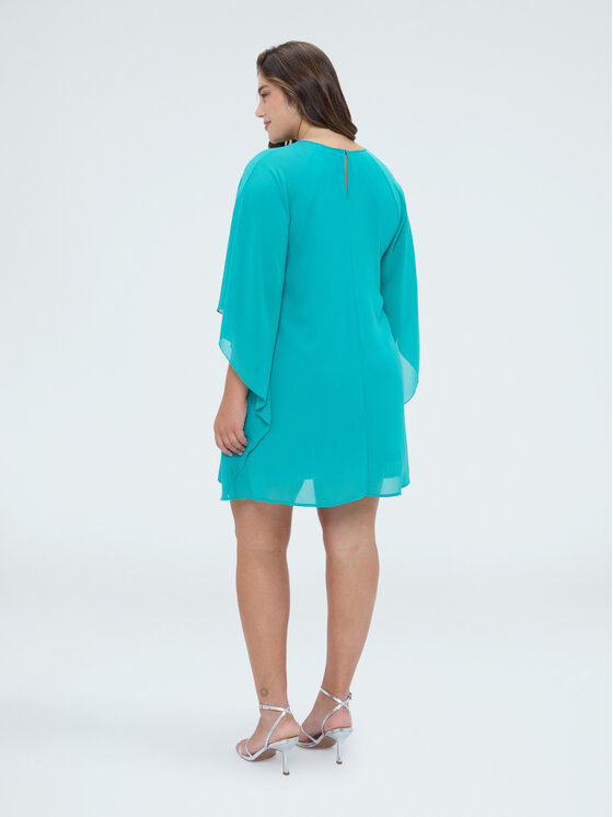 Fiorella Rubino Fiorella Rubino Sukienka codzienna 7023T001873N025 Turkusowy Over Fit