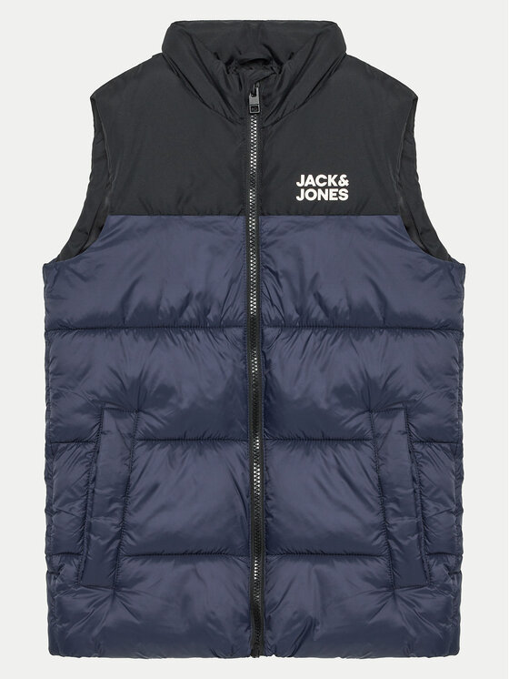 Jack&Jones Junior Gilet Toby 12236914 Blu scuro Regular Fit, taglia : 176