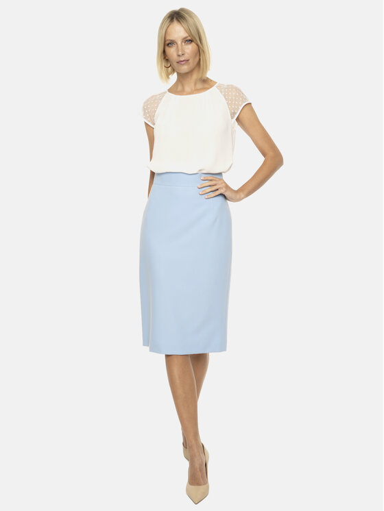 Potis & Verso Potis & Verso Spódnica ołówkowa Maurin Niebieski Regular Fit