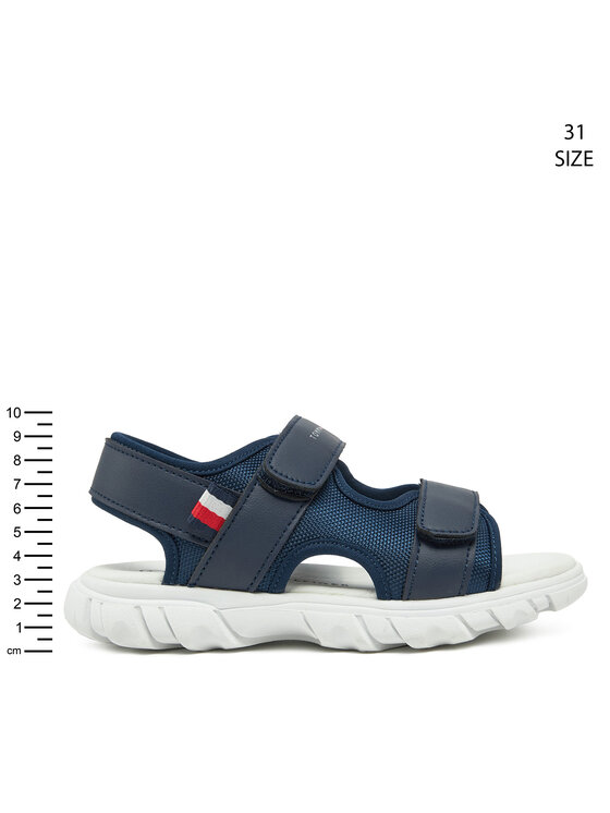 Tommy Hilfiger Tommy Hilfiger Sandali Velcro Sandal T1B2-33898-1591 S Mornarsko modra