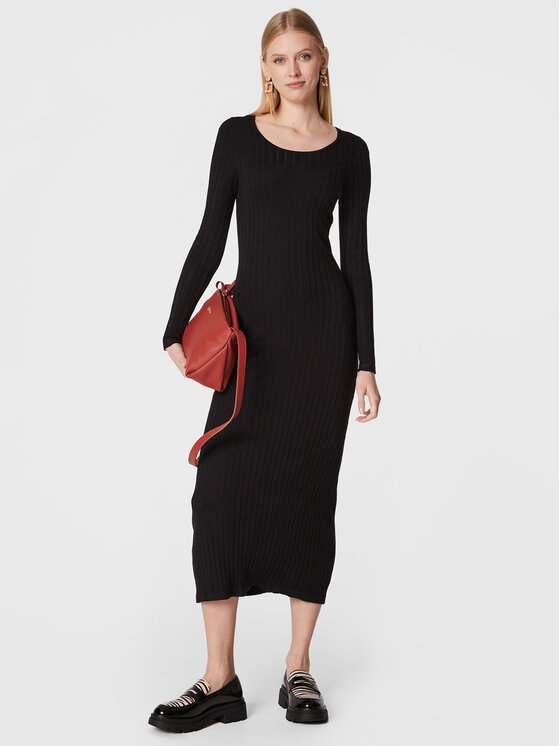 Vestito di maglia 2054838 Nero Slim Fit