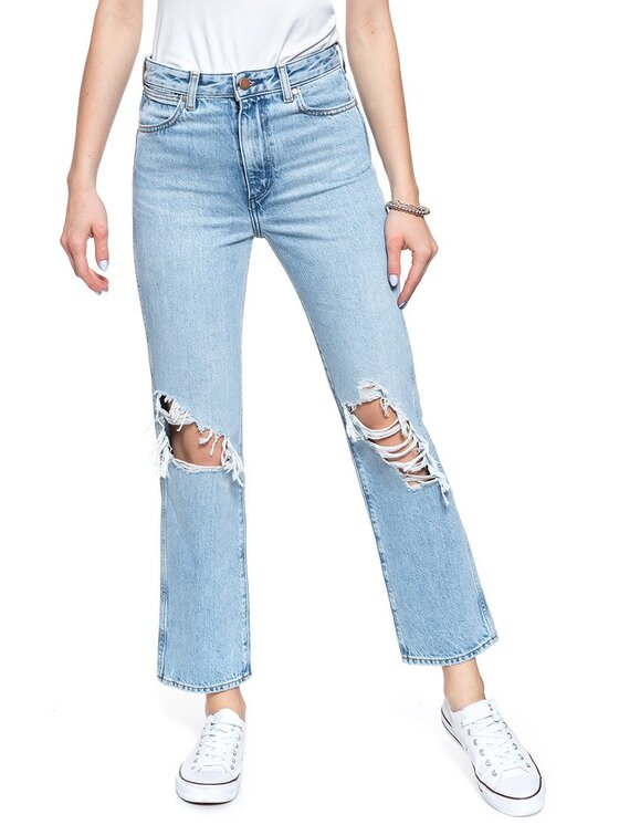 Wrangler Wrangler Jeansy RETRO STRAIGHT Niebieski Straight Fit