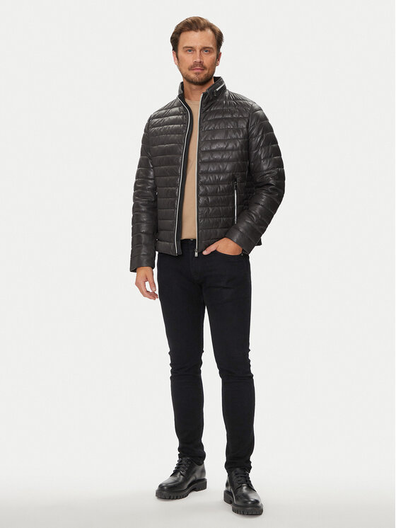 Milestone Milestone Lederjacke Cortino 431019 60515 Grau Regular Fit