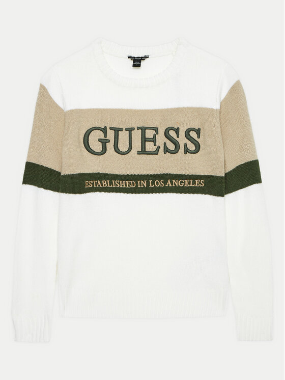 Guess Džemperis L4BR02 Z32N0 Balts Regular Fit