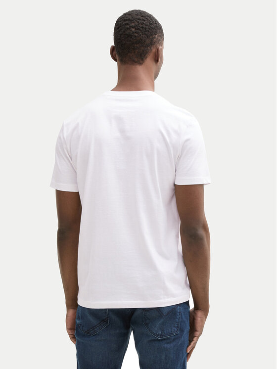 Tom Tailor Denim Tom Tailor Denim T-Shirt 1043491 Biały Regular Fit