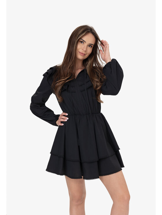 LAURELLA LAURELLA Sukienka codzienna 4TU013 Czarny Regular Fit
