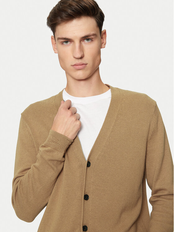 REPLAY REPLAY Kardigan UK4456.000.G23138B Beżowy Regular Fit