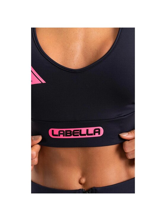 LaBellaMafia LaBellaMafia Biustonosz sportowy TOP HIGHLIGHT 2 BLACK Czarny
