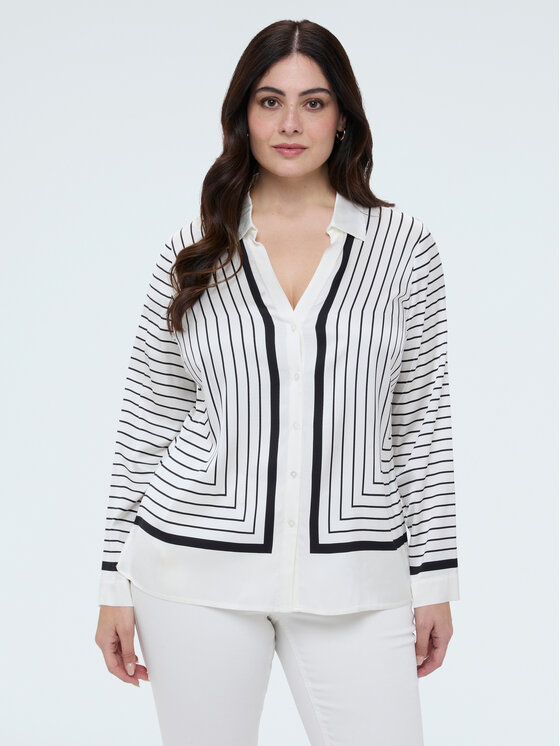 Fiorella Rubino Fiorella Rubino Koszula 5032T001436N0Z3 Biały A-Line Fit