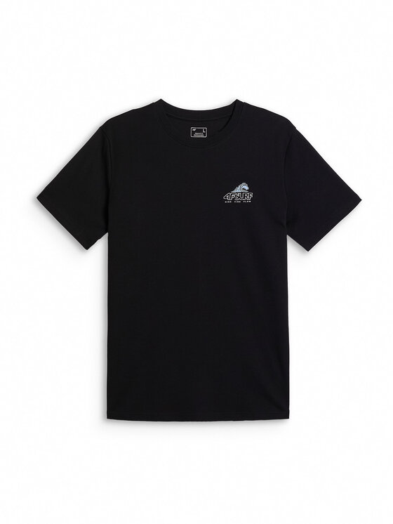 4F 4F T-Shirt CATCH THE WAVE Czarny Regular Fit