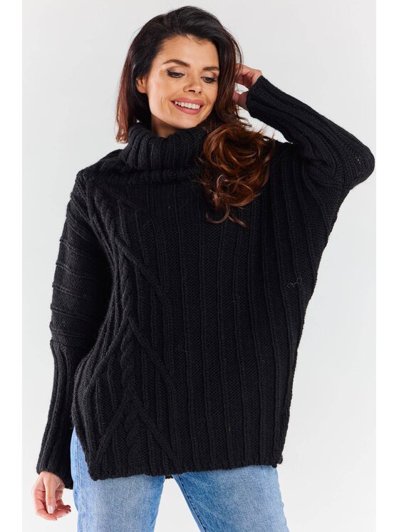 Awama Awama Maglione A477 Nero Basic Fit