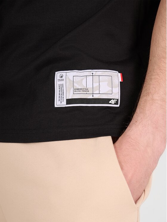 4F 4F T-shirt 4FRAW25TTSHM3235-20S Nero Regular Fit