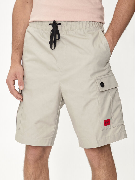 HUGO Hugo Pantalon scurți din material Garlio242 50510594 Gri Regular Fit