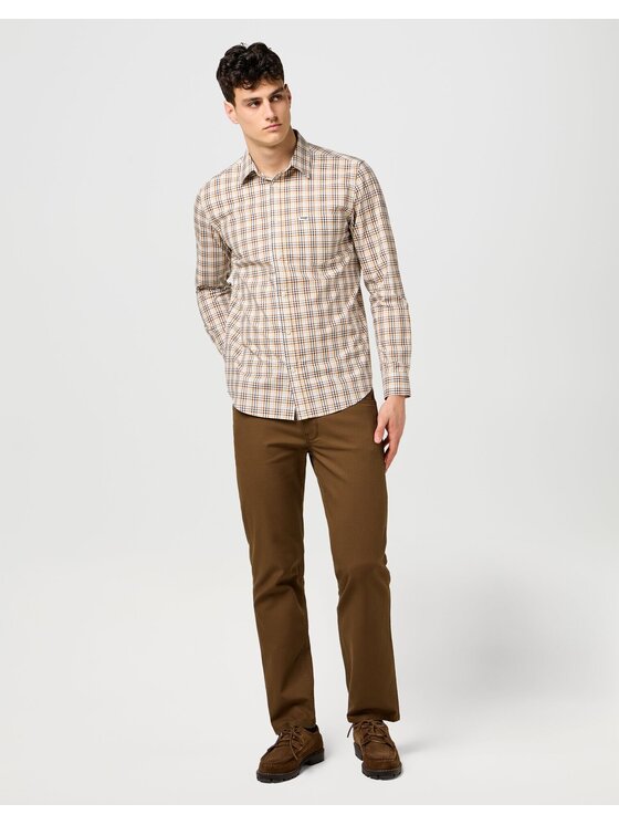 Wrangler Wrangler Koszula 1 PKT POPLIN SHIRT Kolorowy Regular Fit