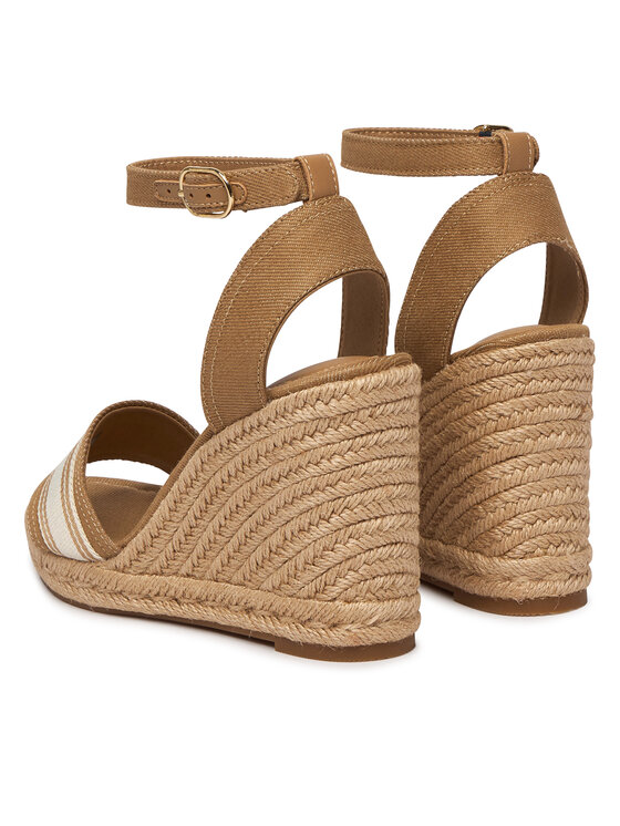 Tommy Hilfiger Tommy Hilfiger Espadrile High Wedge Espad Webbing FW0FW09342 Bej