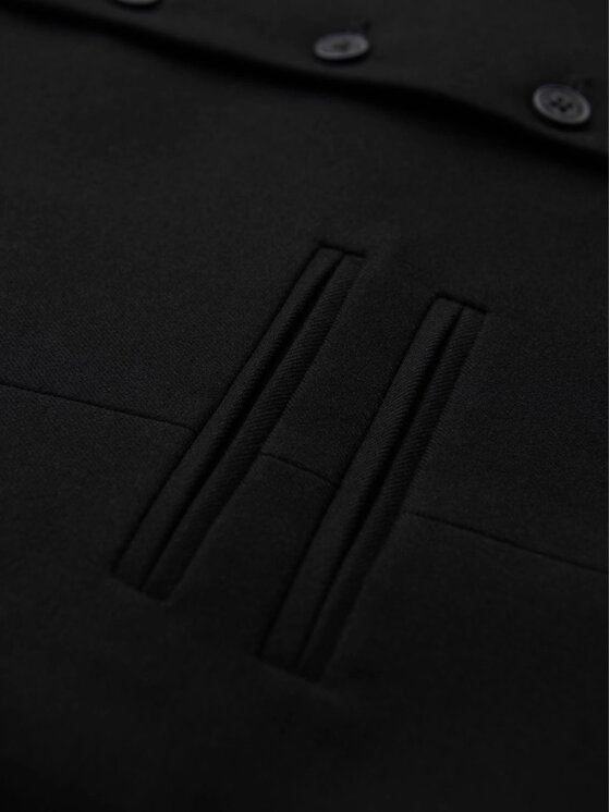Ombre Ombre Kamizelka garniturowa OM-BLZV-0142 Czarny Slim Fit