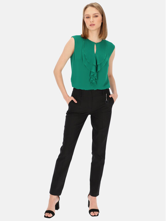 Potis & Verso Potis & Verso Spodnie materiałowe Inett Czarny Slim Fit