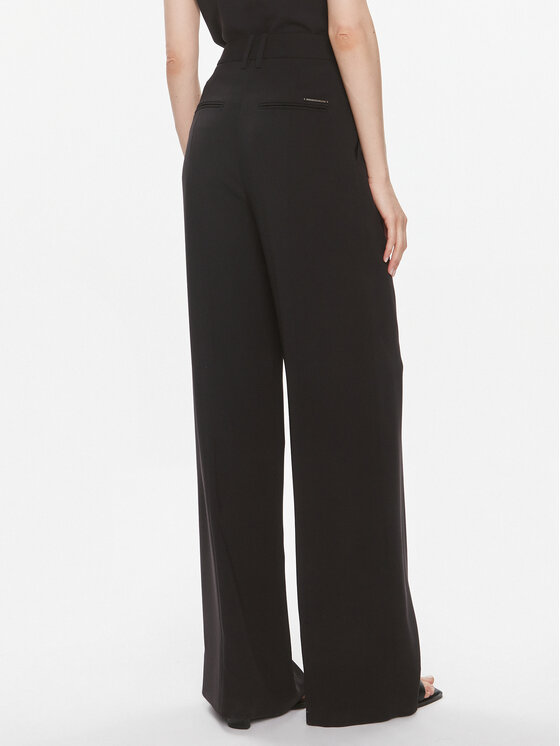 Calvin Klein Calvin Klein Hlače K20K206774 Crna Wide Leg