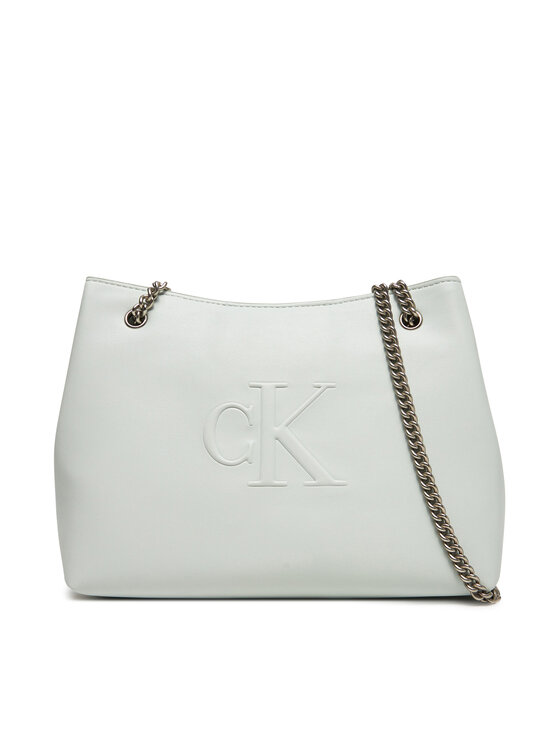 Calvin Klein Jeans Calvin Klein Jeans Soma Sculpted Chain Shoulder Bag LV04K3163G Pelēks