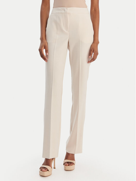 Marella Pantaloni chino Trofeo 2615131081 Écru Slim Fit