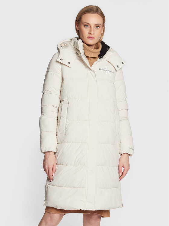 Calvin Klein Jeans Calvin Klein Jeans Winterjacke J20J219817 Écru Regular Fit