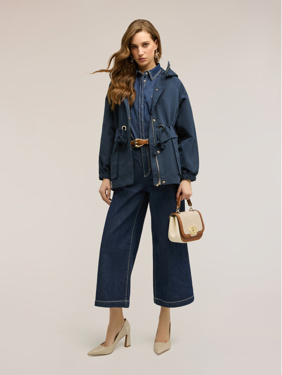 Motivi Motivi Cappotto invernale R005W100176N034 Blu Slim Fit