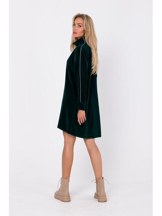 Made of Emotion Made of Emotion Každodenné šaty M764 Zelená Modern Fit