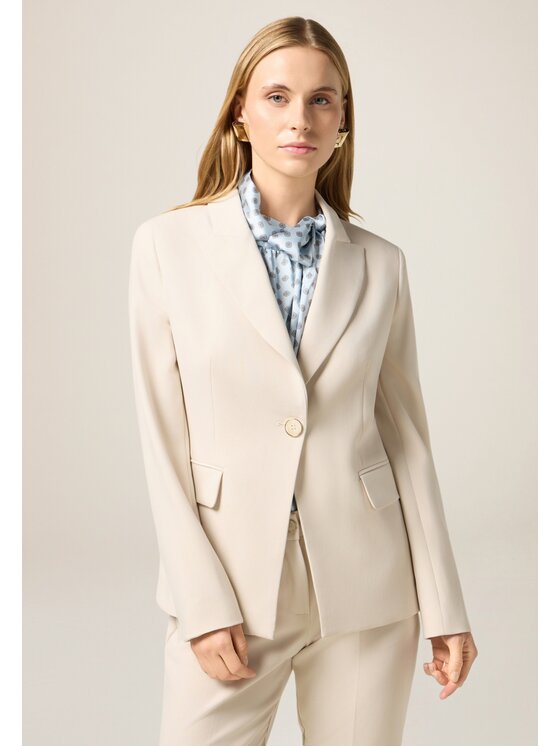 Oltre Oltre Giacca outdoor Q796R104589N011 Écru Regular Fit