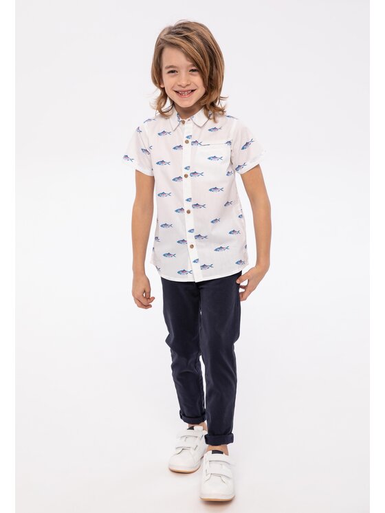 MINOTI MINOTI T-Shirt tide 9 Biały Regular Fit