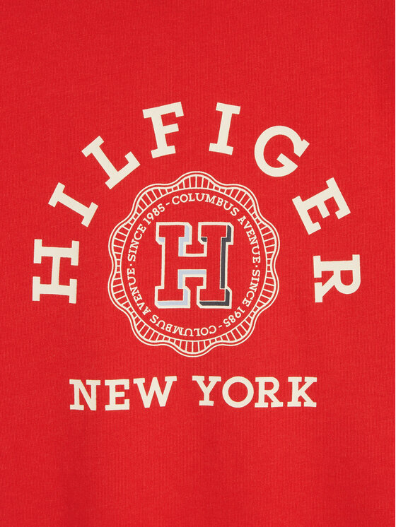 Tommy Hilfiger Tommy Hilfiger T-Shirt Monotype Arch KB0KB08802 Czerwony Regular Fit