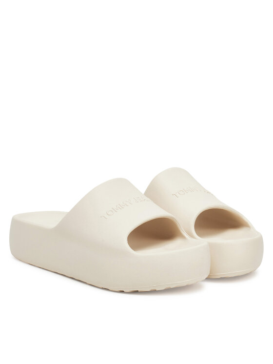 Tommy Jeans Tommy Jeans Natikače Tjw Chunky Pool Slide Ess EN0EN02879 Écru