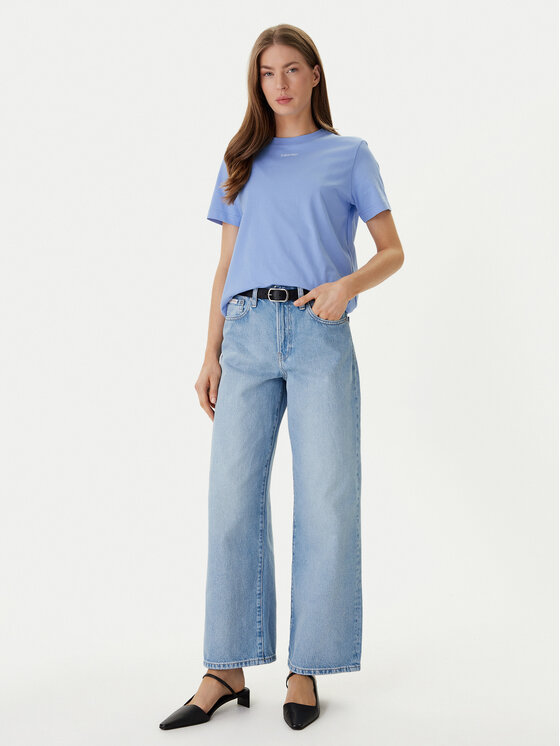 Calvin Klein Calvin Klein Tričko 20s Classic Logo LV147C857G Modrá Regular Fit