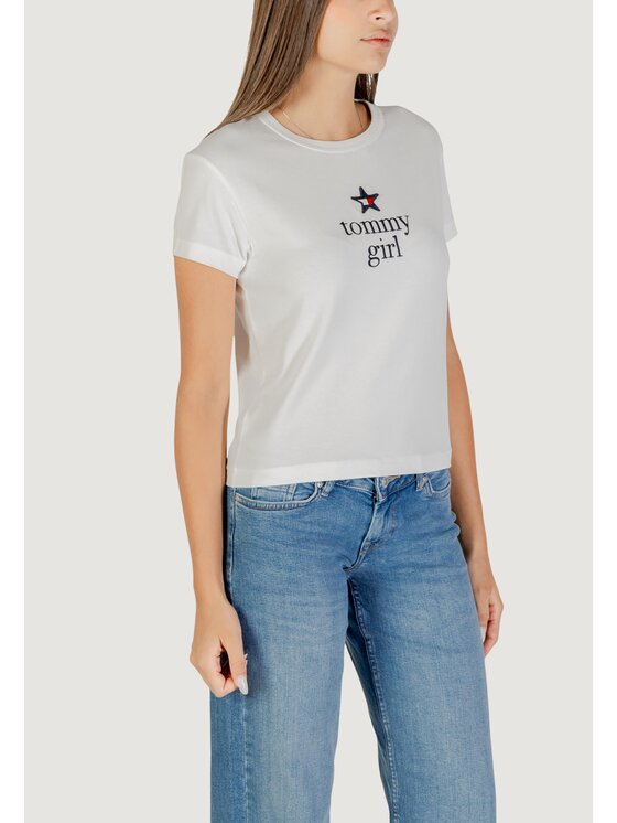 Tommy Jeans Tommy Jeans T-Shirt TOMMY GIRL GRAPHIC T Λευκό Girl Fit