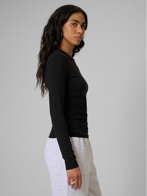 4F 4F Longsleeve 4FRSS26TLONF658-20S Nero Slim Fit