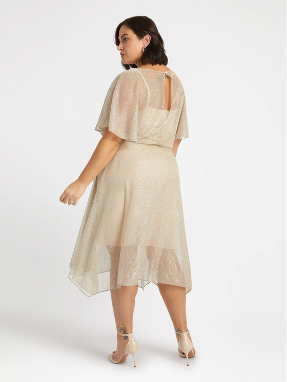 Fiorella Rubino Fiorella Rubino Sukienka wieczorowa 7550T001562N008 Kremowy A-Line Fit