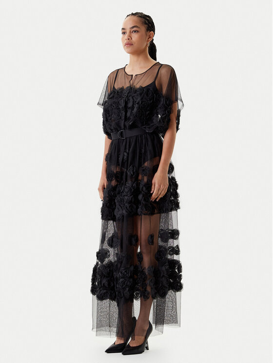 NORMA KAMALI NORMA KAMALI Coctailkleid ST1253BDP31001 Schwarz Loose Fit