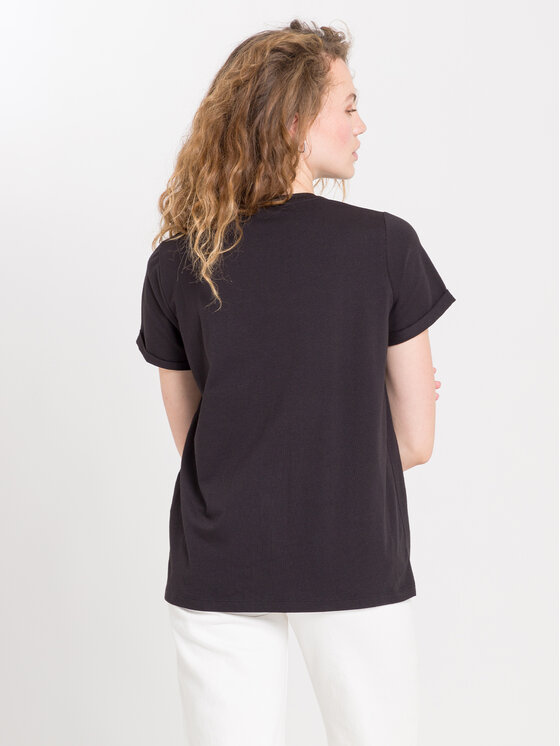 Cross Jeans Cross Jeans T-Shirt 55887-020 Czarny Regular Fit