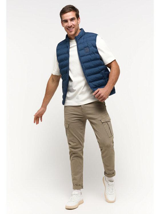 Mustang Mustang Gilet 1014781 5334 Blu scuro Regular Fit