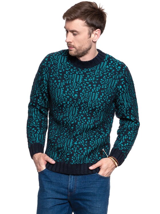 Wrangler Wrangler Maglione JACQUARD KNIT Verde Regular Fit