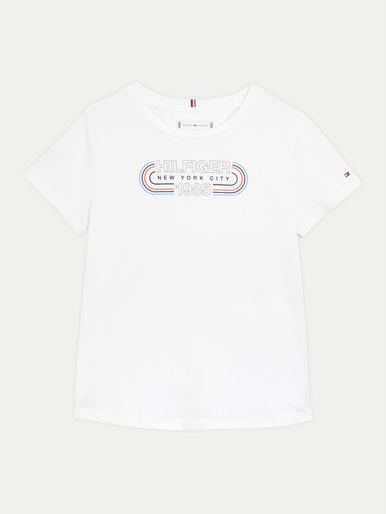 Tommy Hilfiger Tommy Hilfiger T-krekls 1985 KG0KG07858 Balts Regular Fit