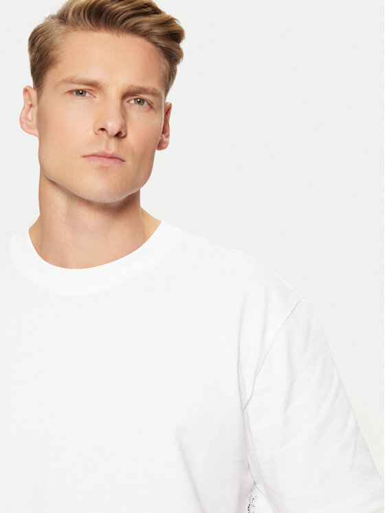 Karl Lagerfeld Jeans Karl Lagerfeld Jeans Тишърт A1M17113 Бял Relaxed Fit
