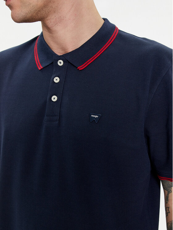 Wrangler Wrangler Polo 112350403 Granatowy Regular Fit
