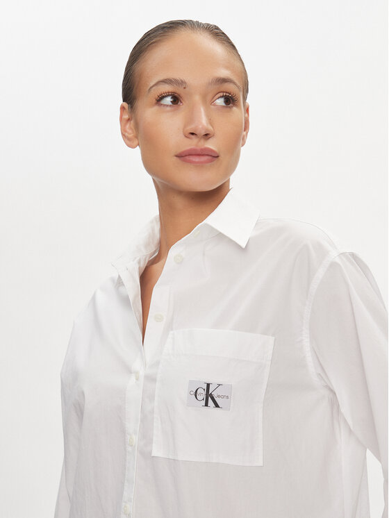 Calvin Klein Jeans Calvin Klein Jeans Πουκάμισο J20J222610 Λευκό Relaxed Fit