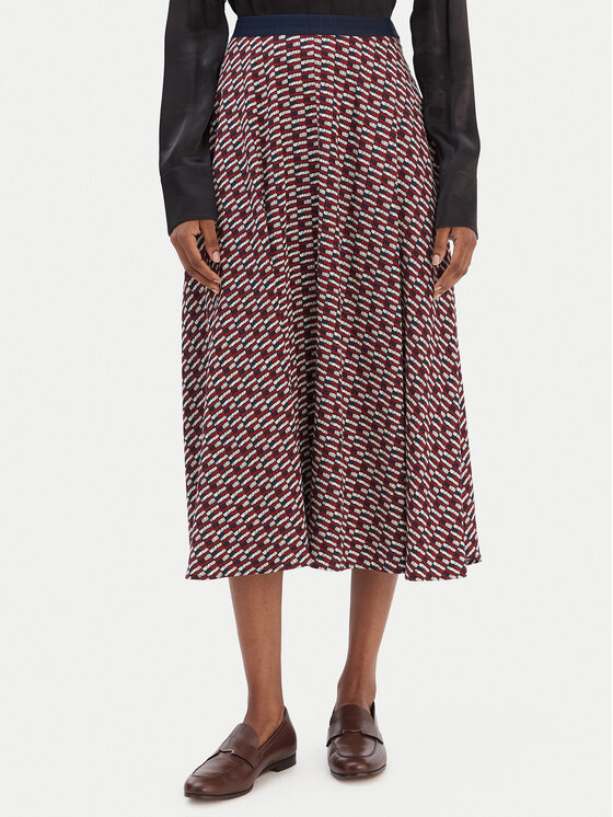 Tommy Hilfiger Tommy Hilfiger Пола тип трапец WW0WW49373 Бордо Regular Fit