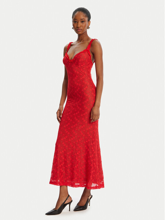 Bardot Bardot Sukienka koktajlowa Alegra Stretch Lace 59964DB Czerwony Regular Fit