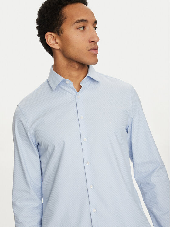 Calvin Klein Calvin Klein Košile K10K114307 Světle modrá Slim Fit