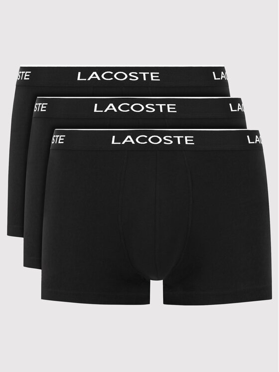 Lacoste Sada 3 kusů boxerek 5H3389 Černá