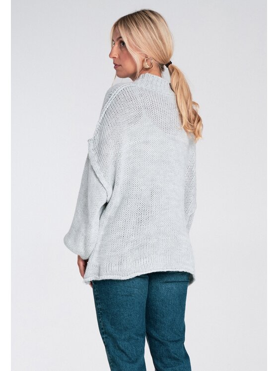 FIGL FIGL Sveter M1238 Sivá Regular Fit