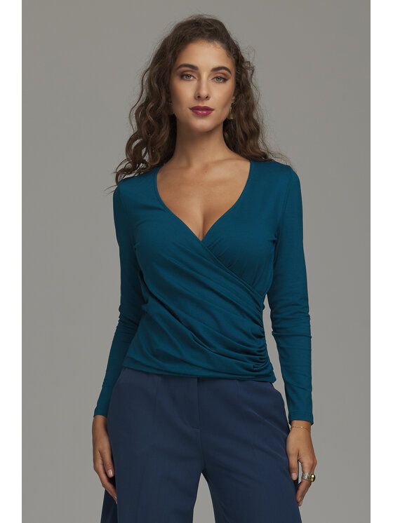 NIFE NIFE Bluzka B236 Zielony Slim Fit