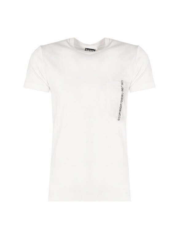 Diesel Diesel T-Shirt 00SASJ-0AAXJ- Λευκό Regular Fit